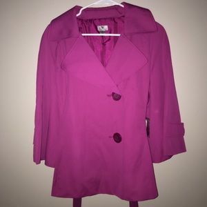 Worthington Women’s Purple Clover Blazer Jacket